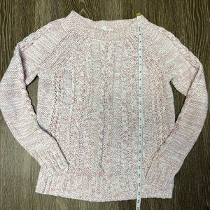 Gap size medium pink and white marble knit sweater
